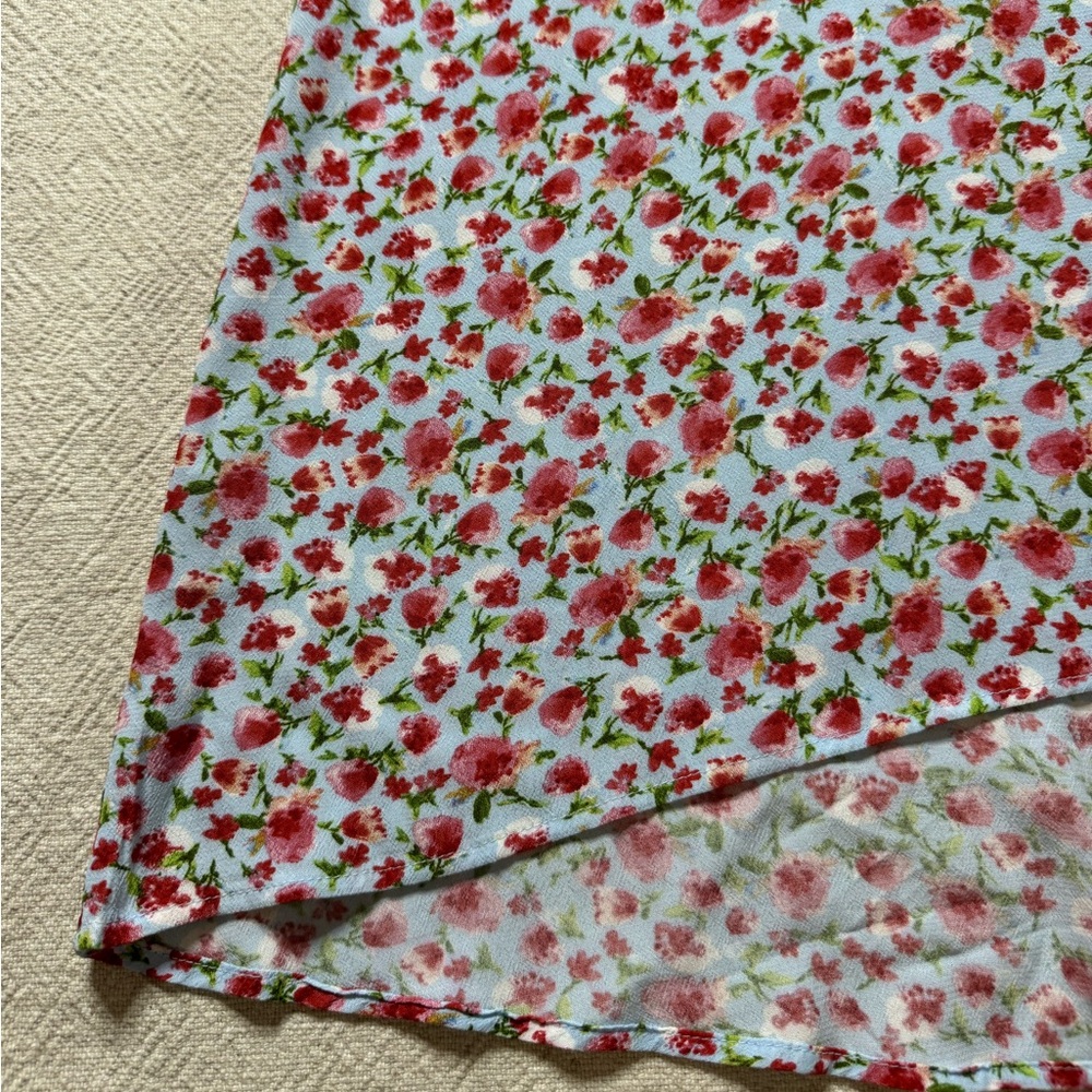 ZARA Bitsy Floral Jardin Print Milkmaid Midi Dress M - Picture 6 of 9